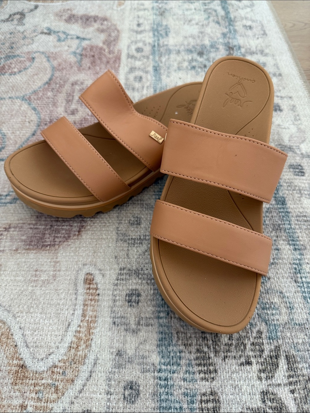 Reef Women’s Double-Strap Slide Sandal in Light Brown